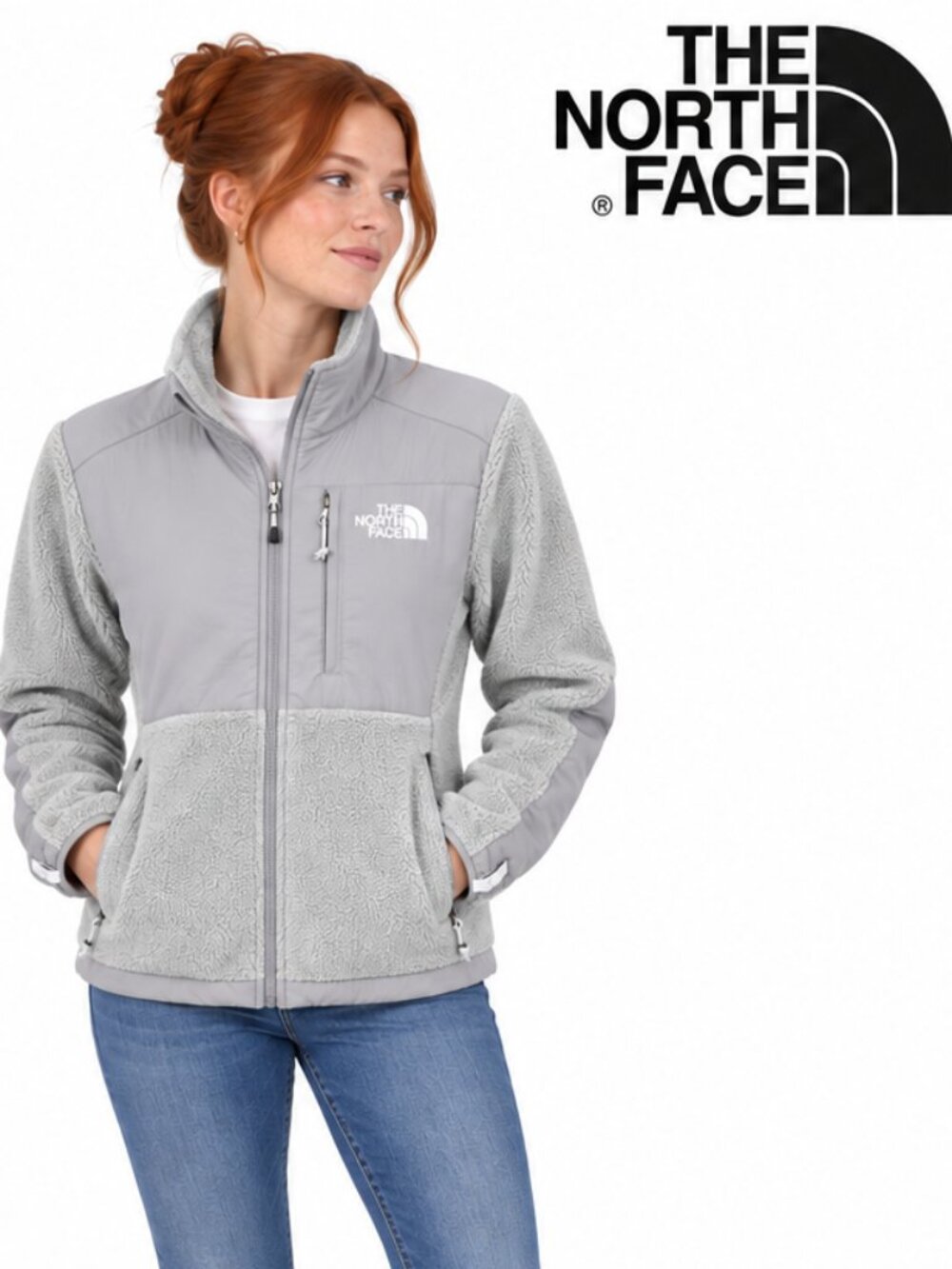 The North Face Womens Denali 2 Polartec Fleece Jacket Grey XS NF0A3XED